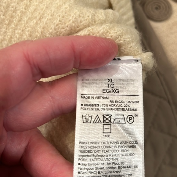 GAP Cream Ribbed Crewneck Sweater/NWT/XL & XXL - Picture 7 of 16